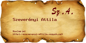 Szeverényi Attila névjegykártya